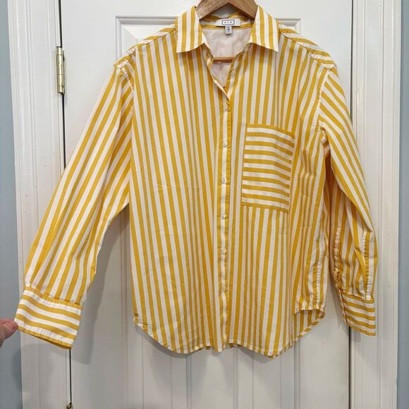 AYR Deep End Buttondown Shirt Size M Yellow Stripe $145.00 - Picture 9 of 12